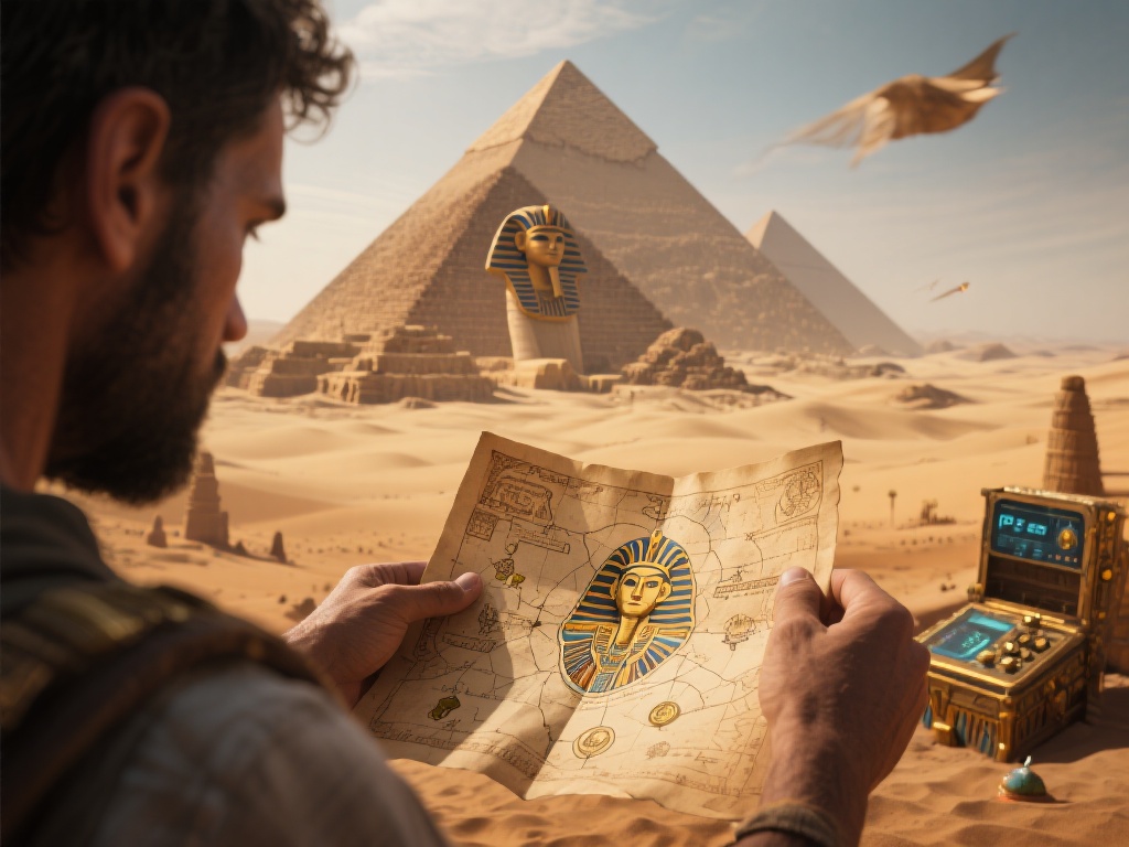 想象一下，你站在金字塔的阴影下，耳边是沙漠的风声，